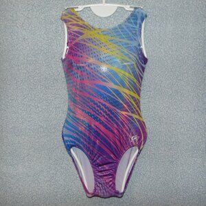 GK Blue Ombre Purple Gold Leotard AXS